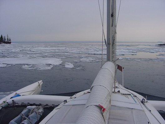 Leaving John's Island in the ice