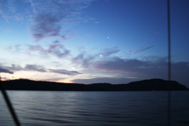 Moon Venus and maybe Mercury