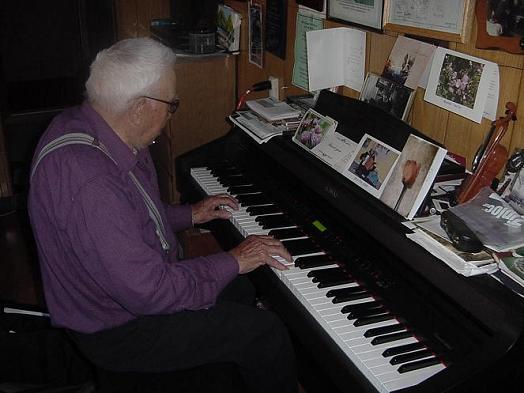 91 years old, those hands, and still making music.