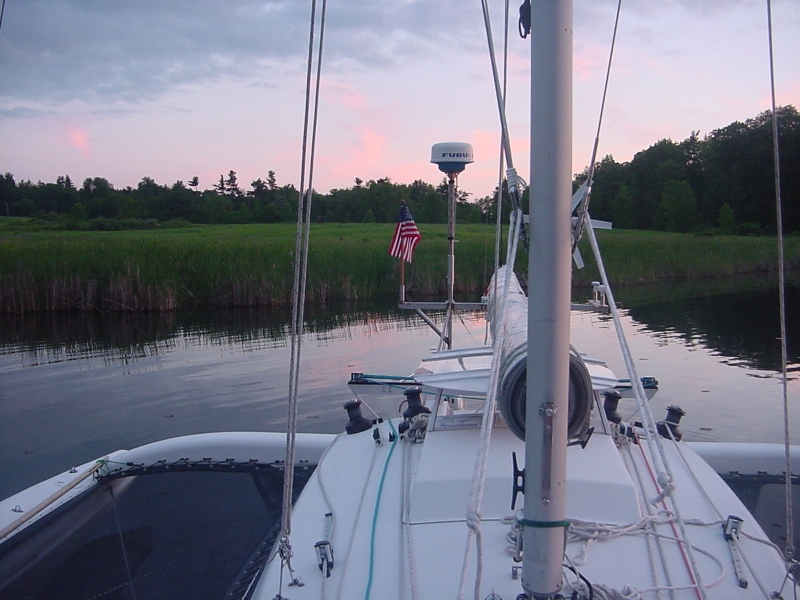 Marsh at sunset