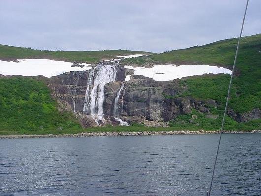 Waterfalls north of Port Manvers