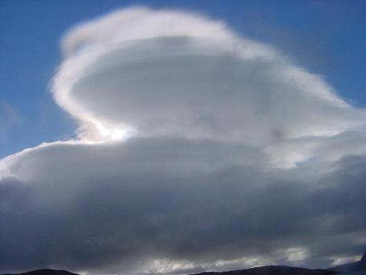 Wind in the clouds as the storm picks up